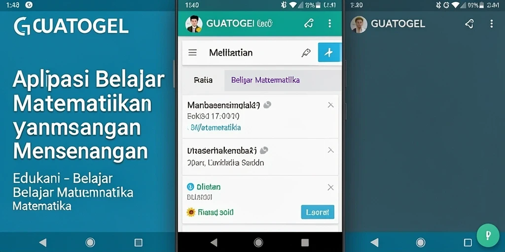 Antarmuka GUATOGEL yang interaktif dan menyenangkan untuk belajar matematika.