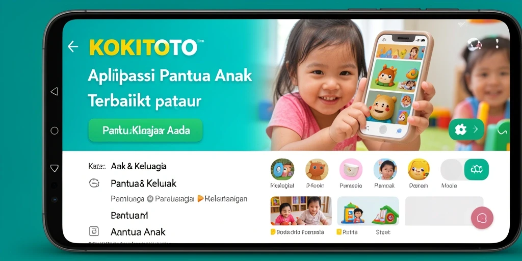 Antarmuka KOKITOTO yang ramah pengguna untuk pemantauan anak.