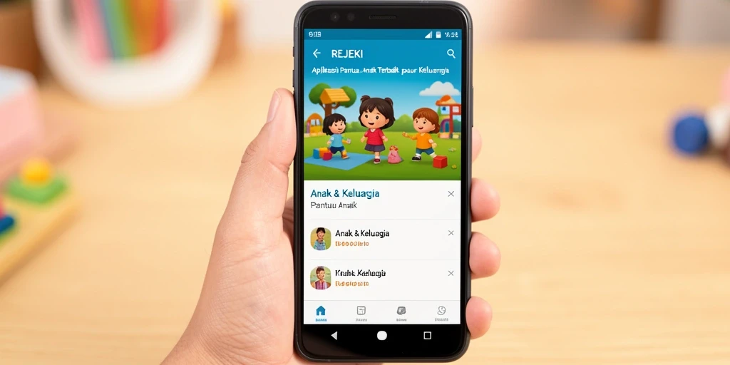 Tampilan antarmuka aplikasi Pantau Anak REJEKI yang modern dan mudah digunakan.