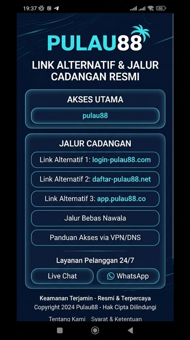 Tampilan link alternatif pulau88